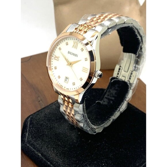 Balmain Women's Watch B43183182 Swiss Quartz Diamond Mother of Pearl Dial 34mm - Picture 13 of 13